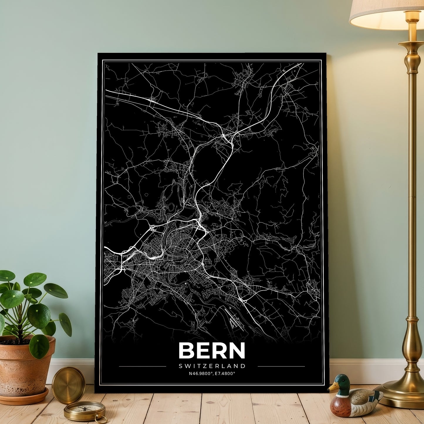Bern Modern Map Poster