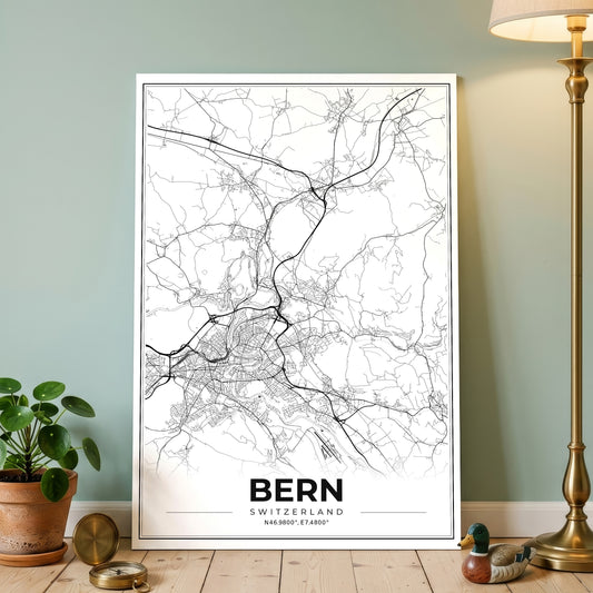 Bern Modern Map Poster