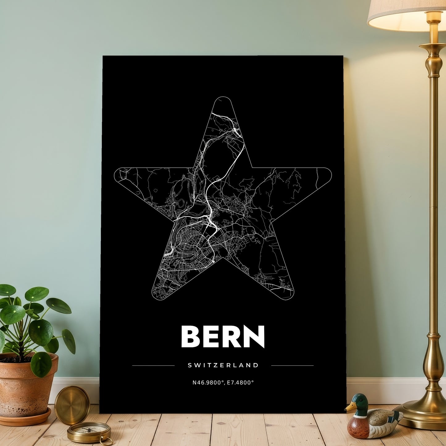 Bern Star Map Poster