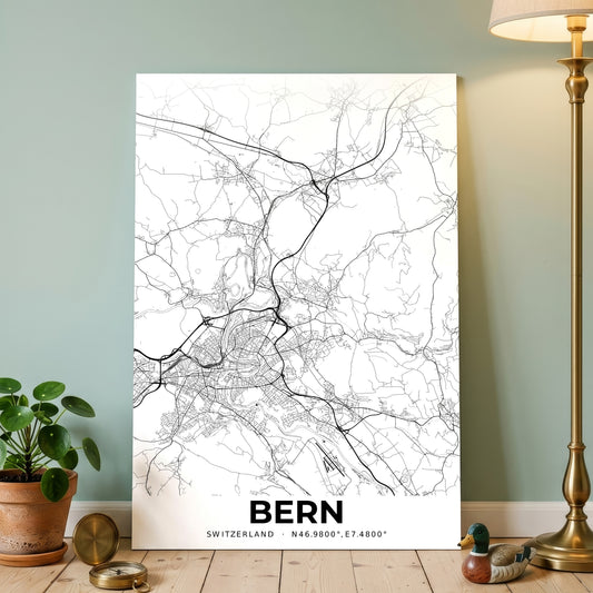 Bern Elegant Map Poster