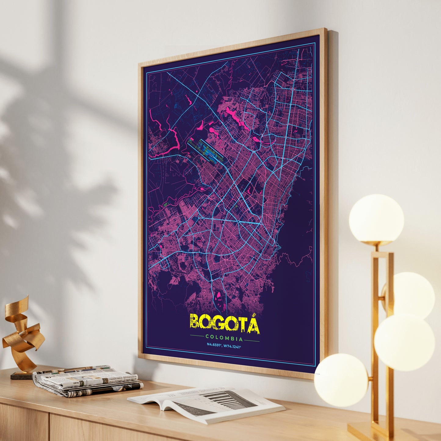 Bogotá Cyberpunk Map Poster