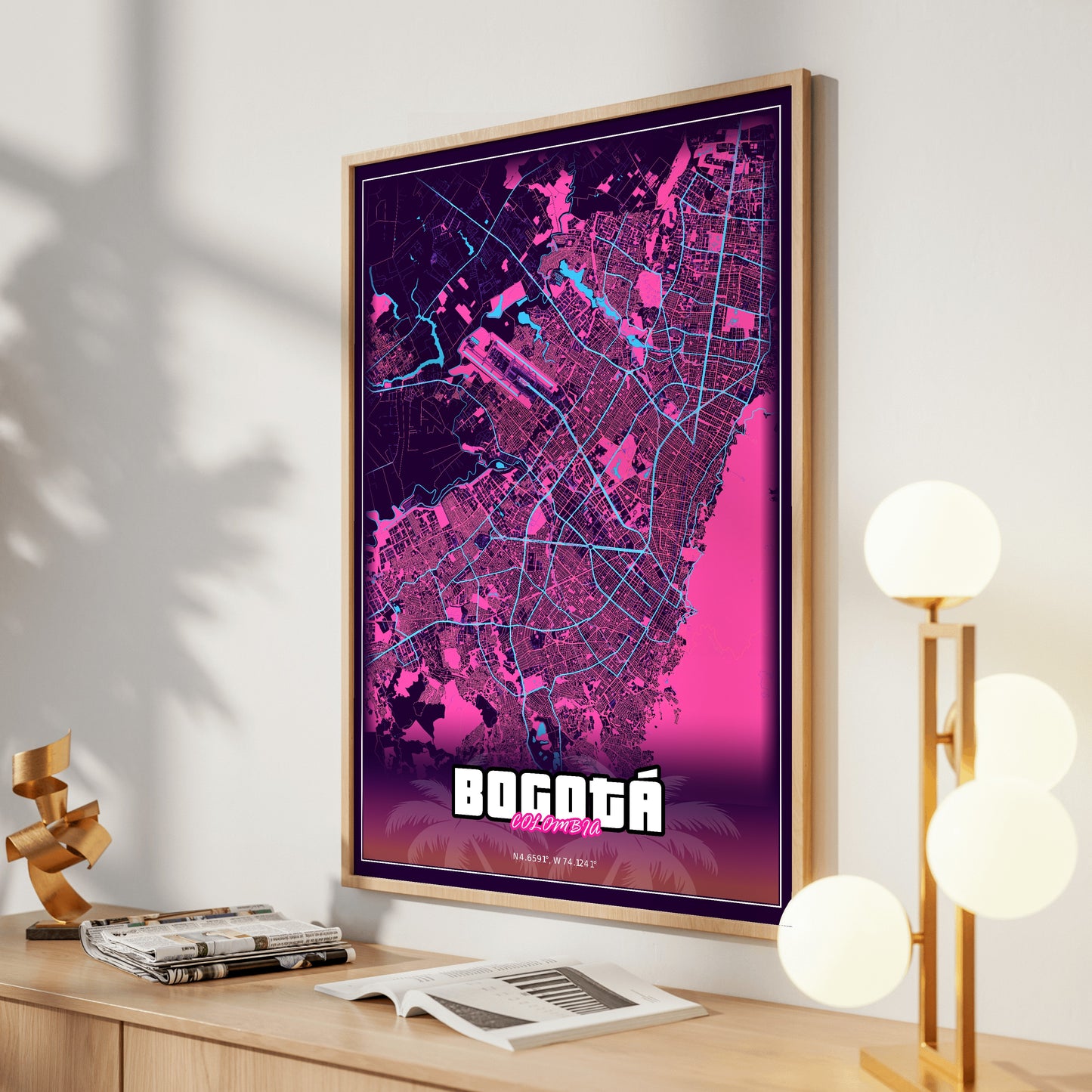 Bogotá GTA Map Poster