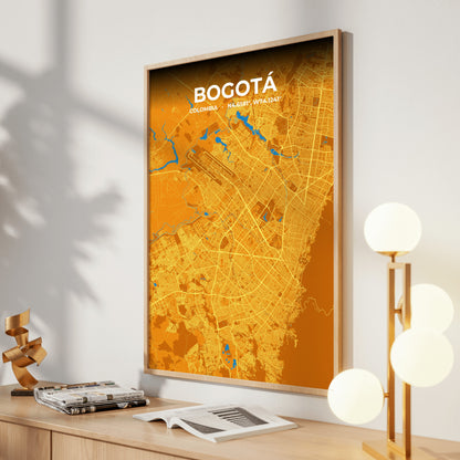 Bogotá Scorch Map Poster