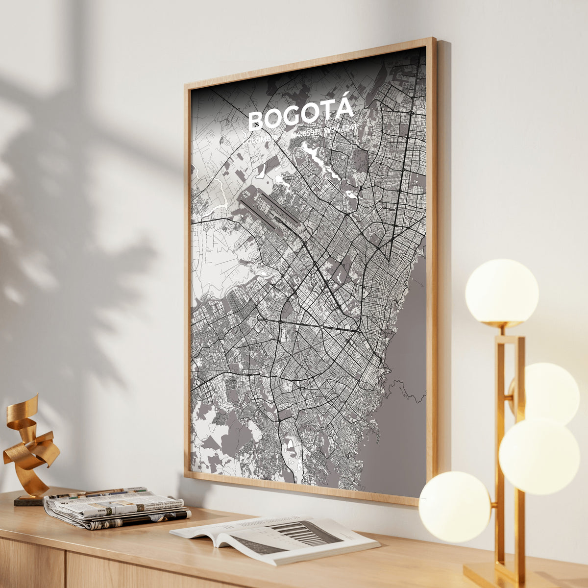 Bogotá Ash Map Poster