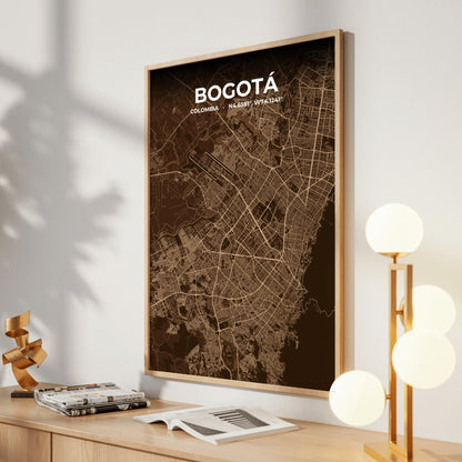 Bogotá Plum Map Poster