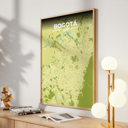 Bogotá Fern Map Poster
