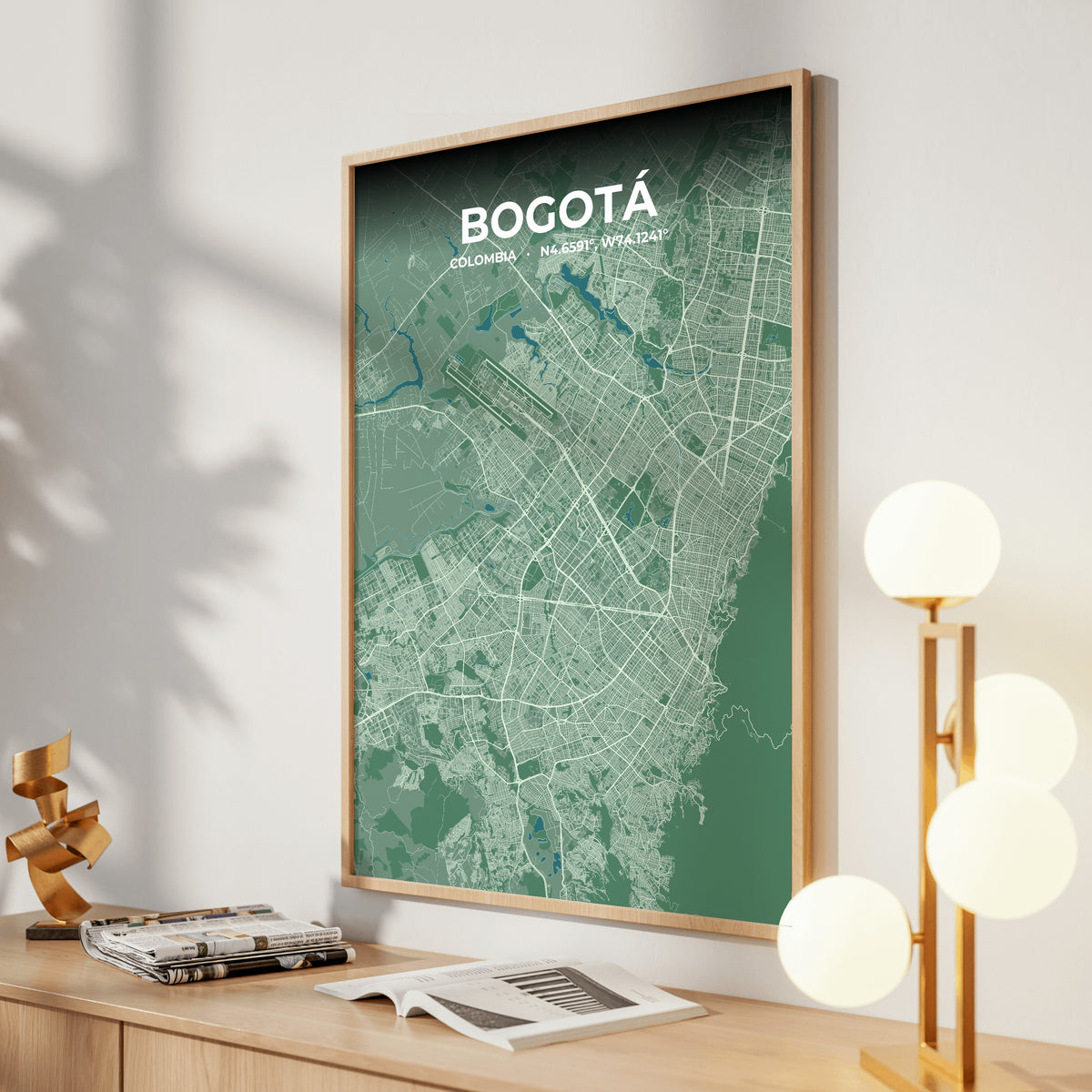 Bogotá Mist Map Poster