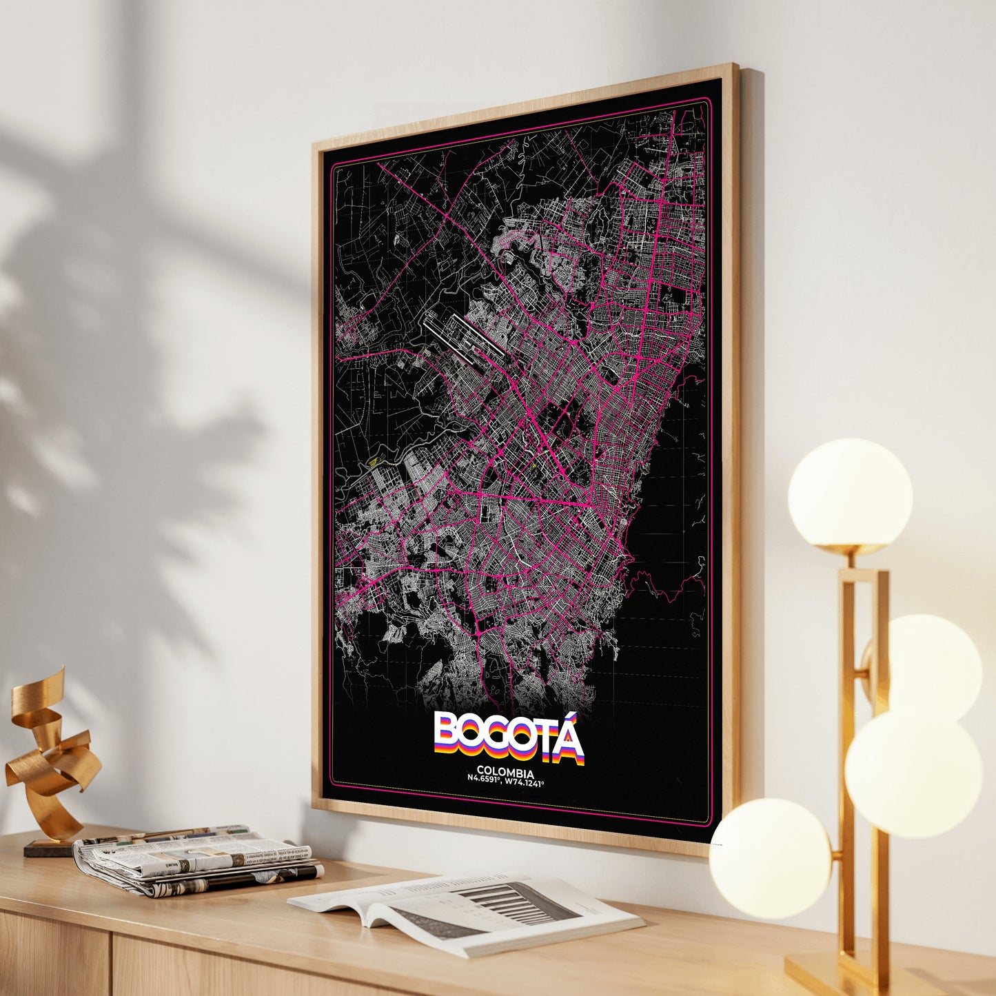 Bogotá Retro Map Poster