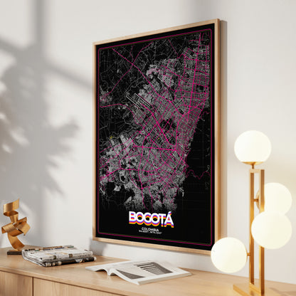 Bogotá Retro Map Poster