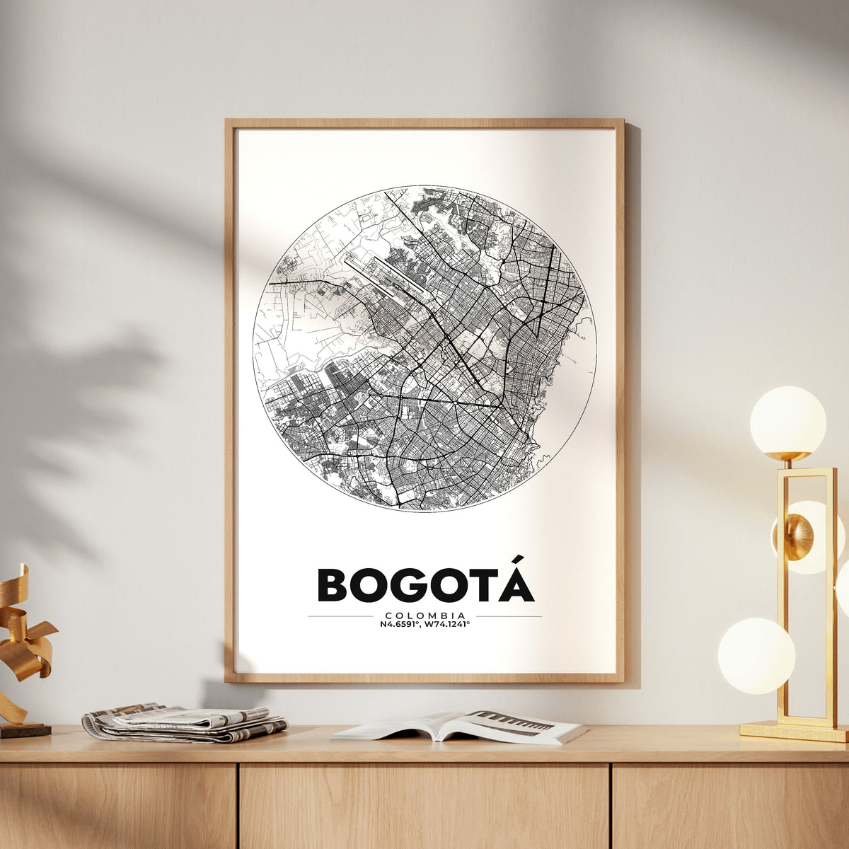 Bogotá Spot Map Poster