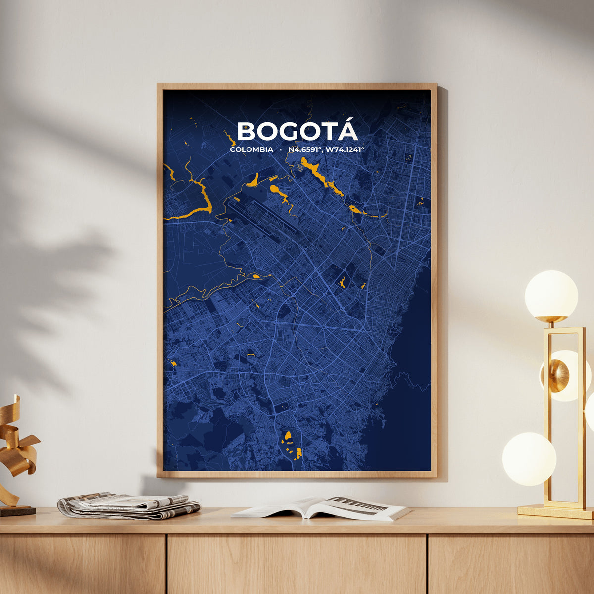 Bogotá Ink Map Poster
