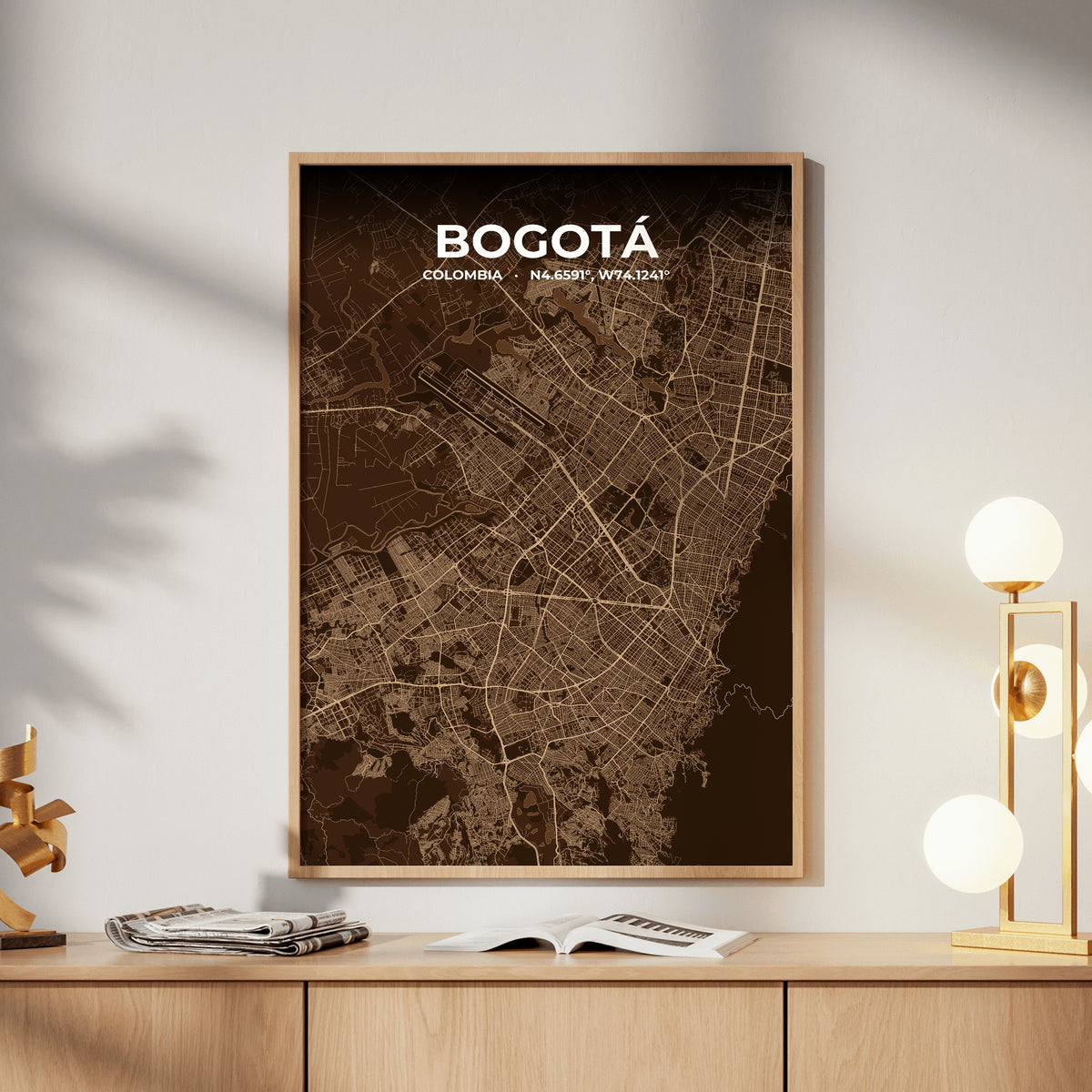 Bogotá Plum Map Poster