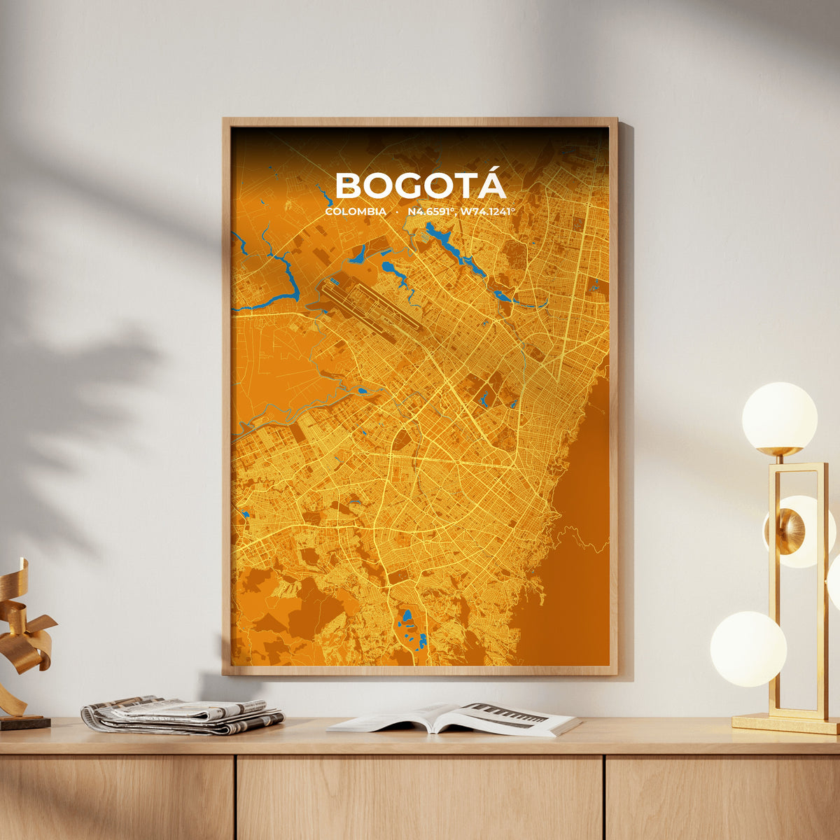 Bogotá Scorch Map Poster