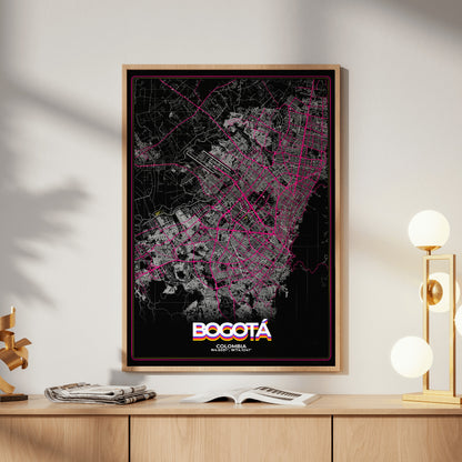 Bogotá Retro Map Poster
