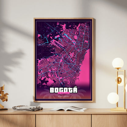Bogotá GTA Map Poster