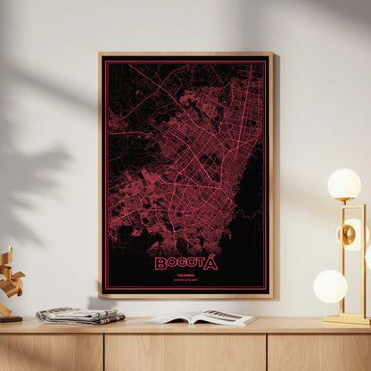Bogotá Phosphor Map Poster - System Alert