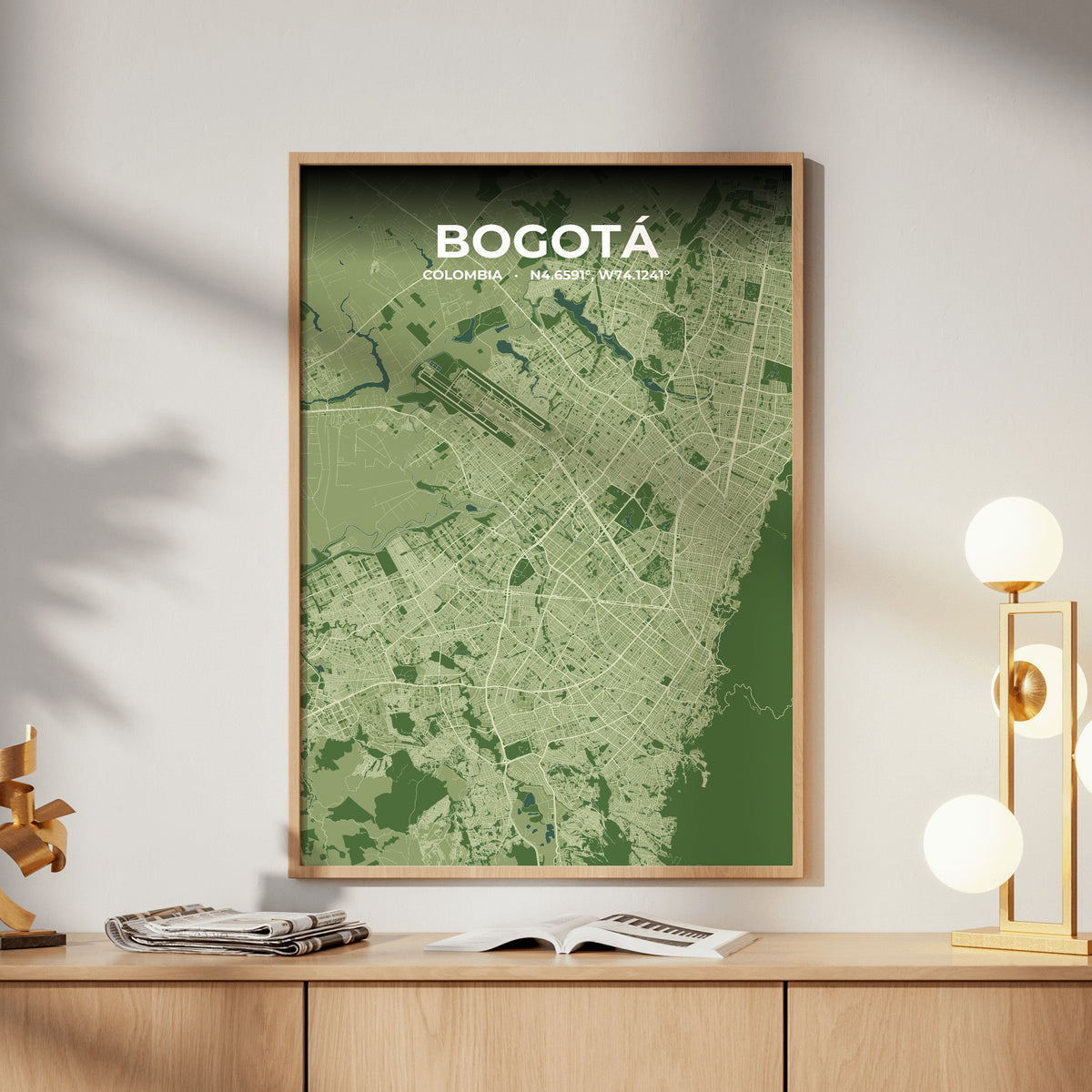 Bogotá Clay Map Poster