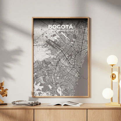 Bogotá Ash Map Poster