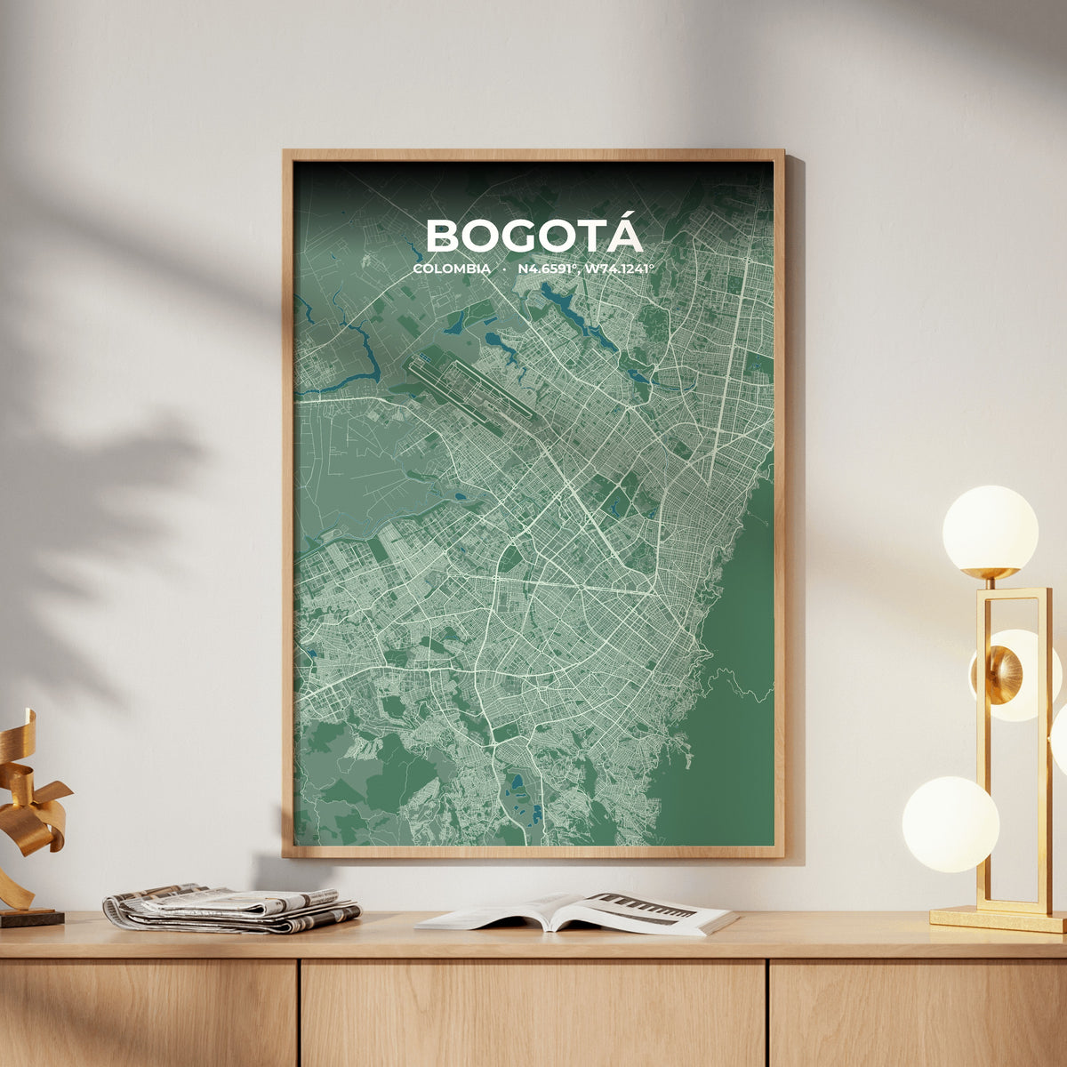 Bogotá Mist Map Poster
