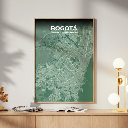 Bogotá Mist Map Poster
