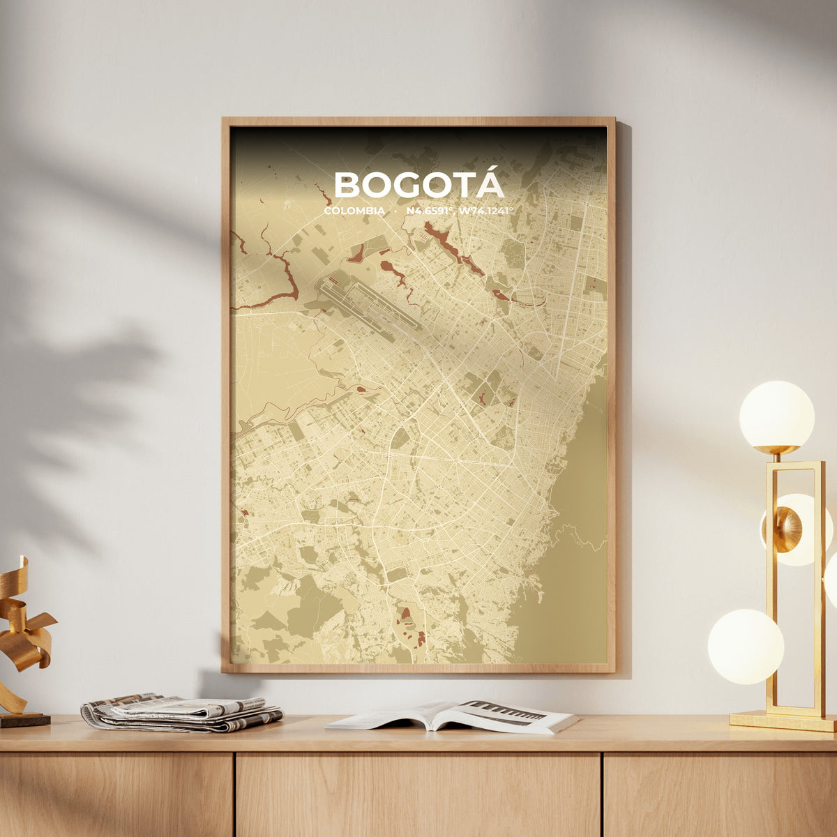 Bogotá Ember Map Poster