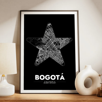 Bogotá Star Map Poster