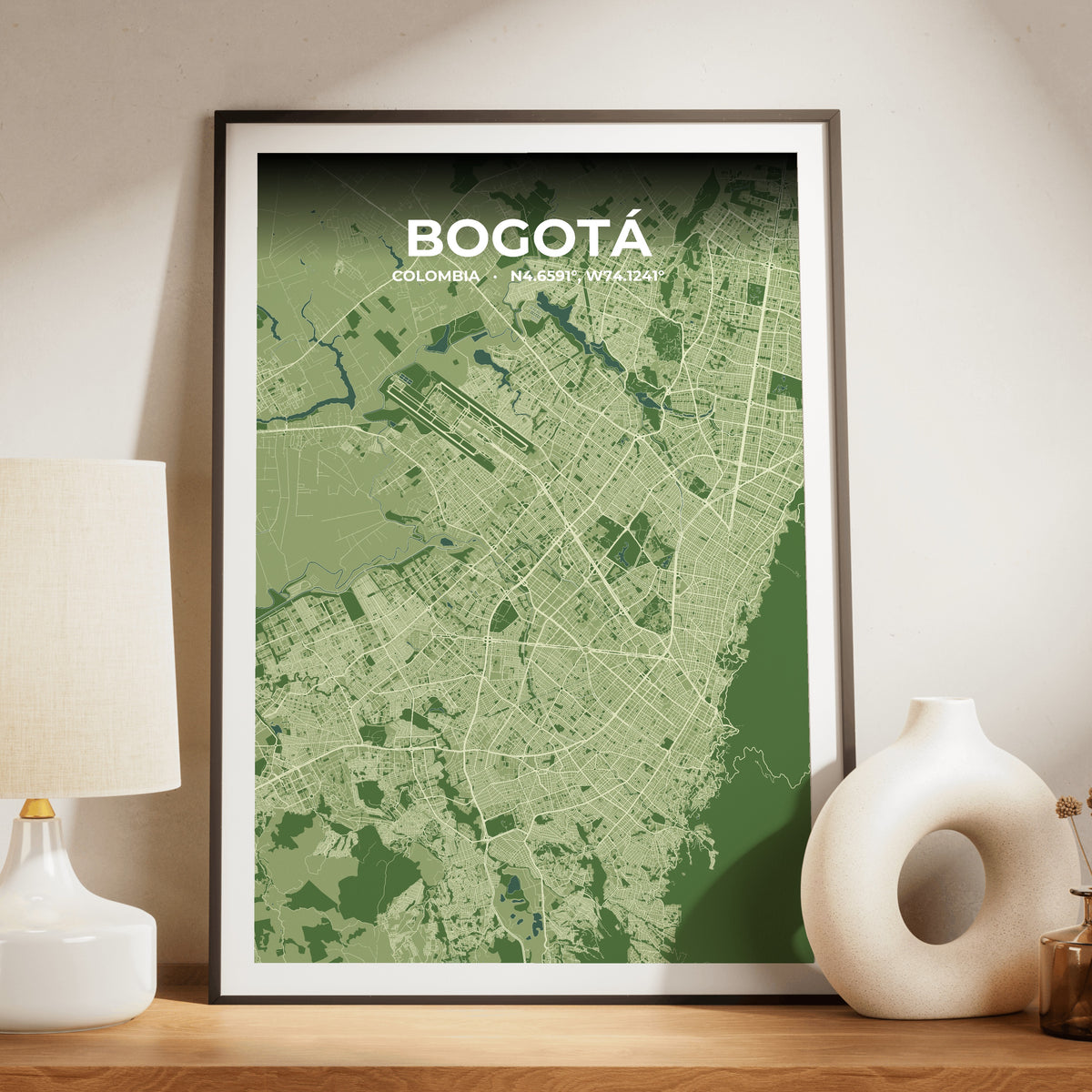 Bogotá Clay Map Poster