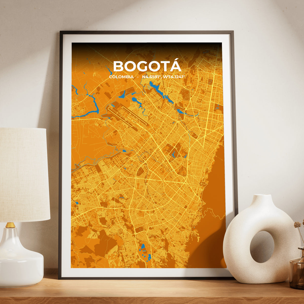 Bogotá Scorch Map Poster