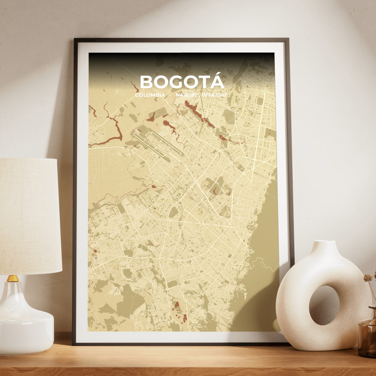 Bogotá Ember Map Poster