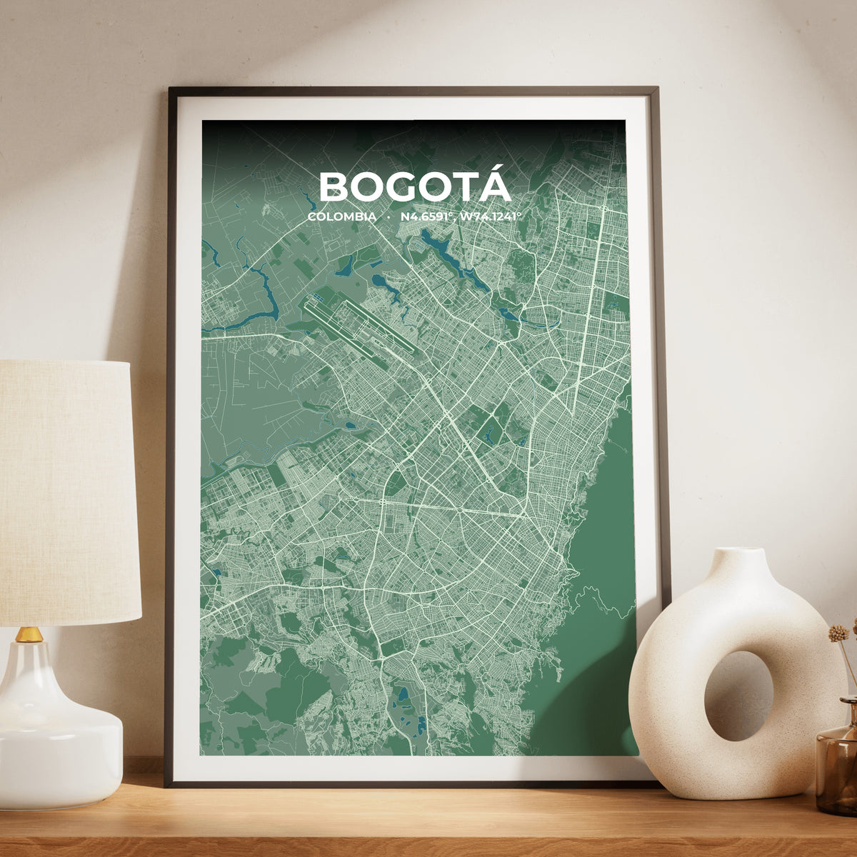 Bogotá Mist Map Poster