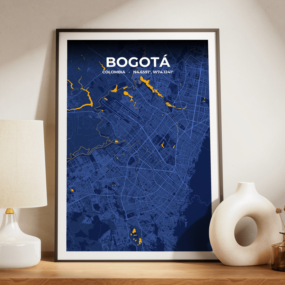 Bogotá Ink Map Poster