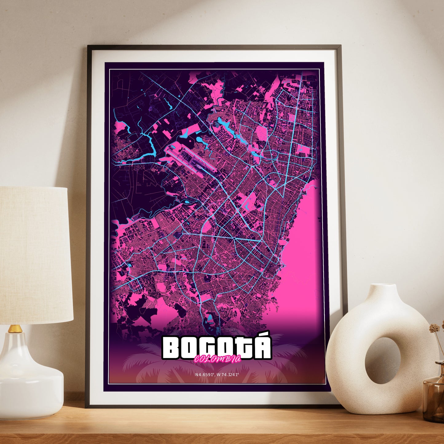 Bogotá GTA Map Poster