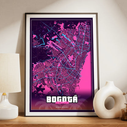 Bogotá GTA Map Poster