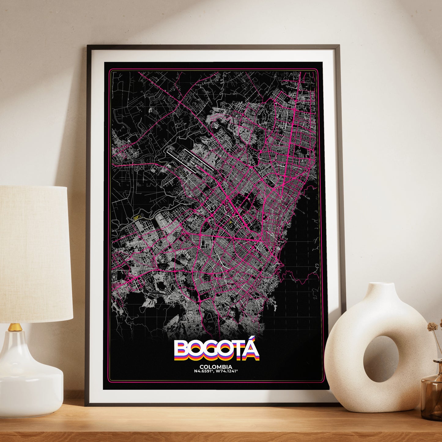 Bogotá Retro Map Poster