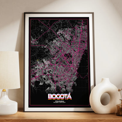 Bogotá Retro Map Poster