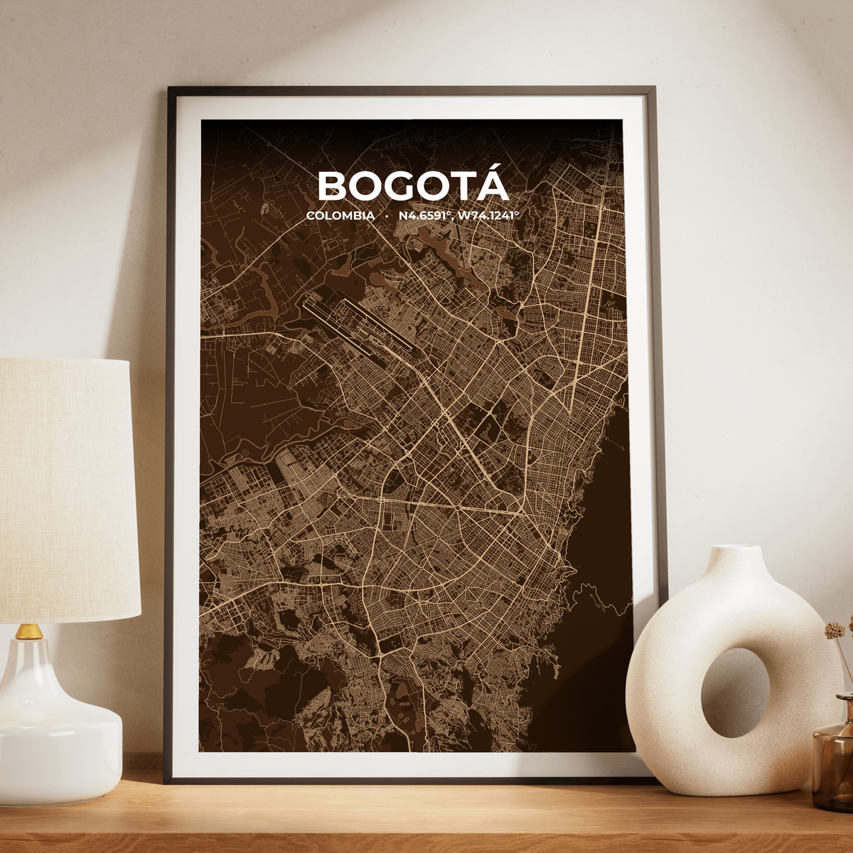 Bogotá Plum Map Poster