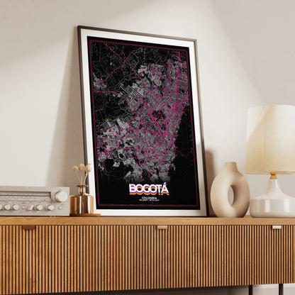 Bogotá Retro Map Poster