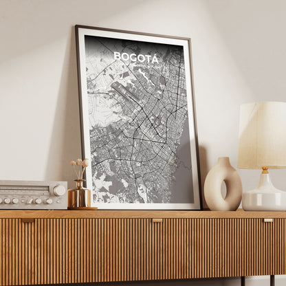 Bogotá Ash Map Poster