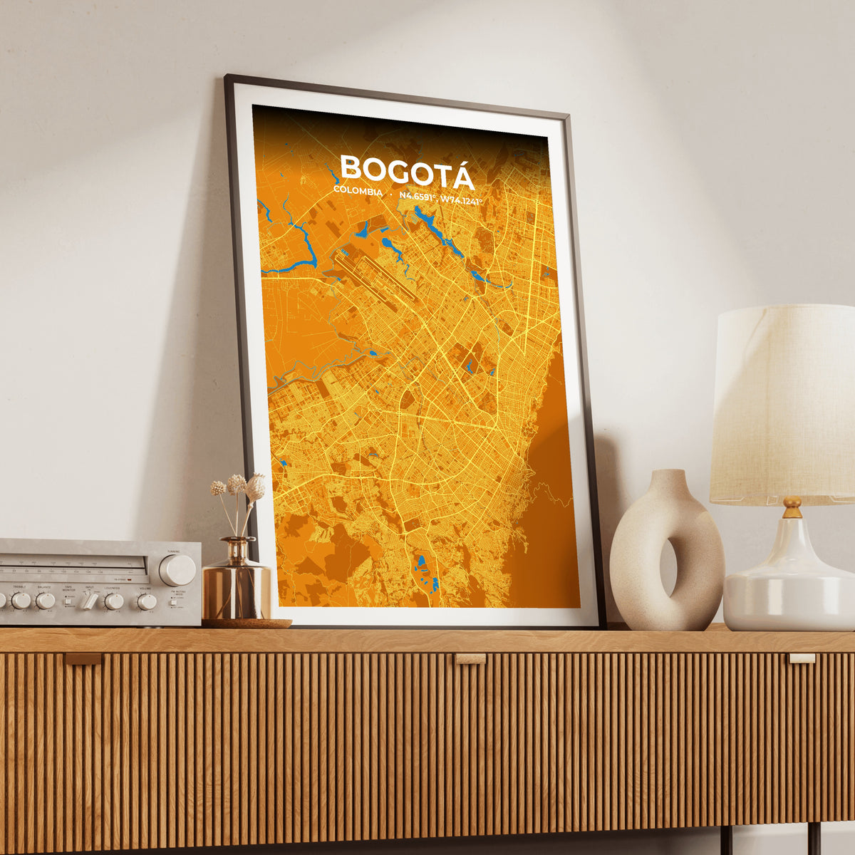 Bogotá Scorch Map Poster