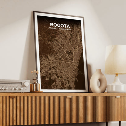 Bogotá Plum Map Poster