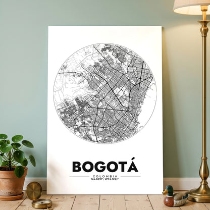 Bogotá Spot Map Poster