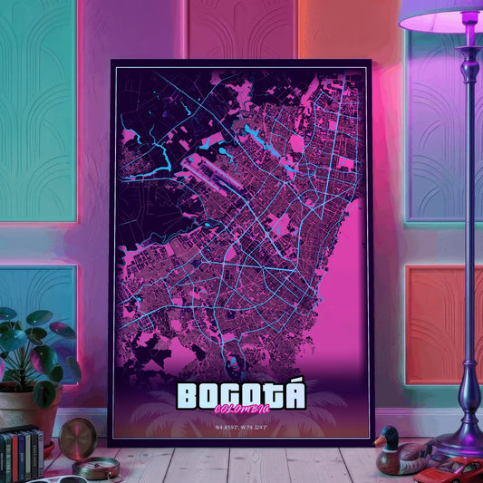 Bogotá GTA Map Poster