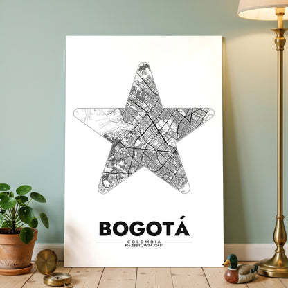 Bogotá Star Map Poster
