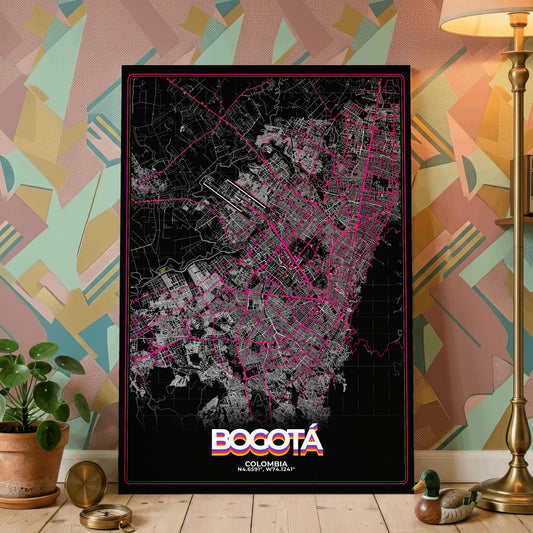 Bogotá Retro Map Poster