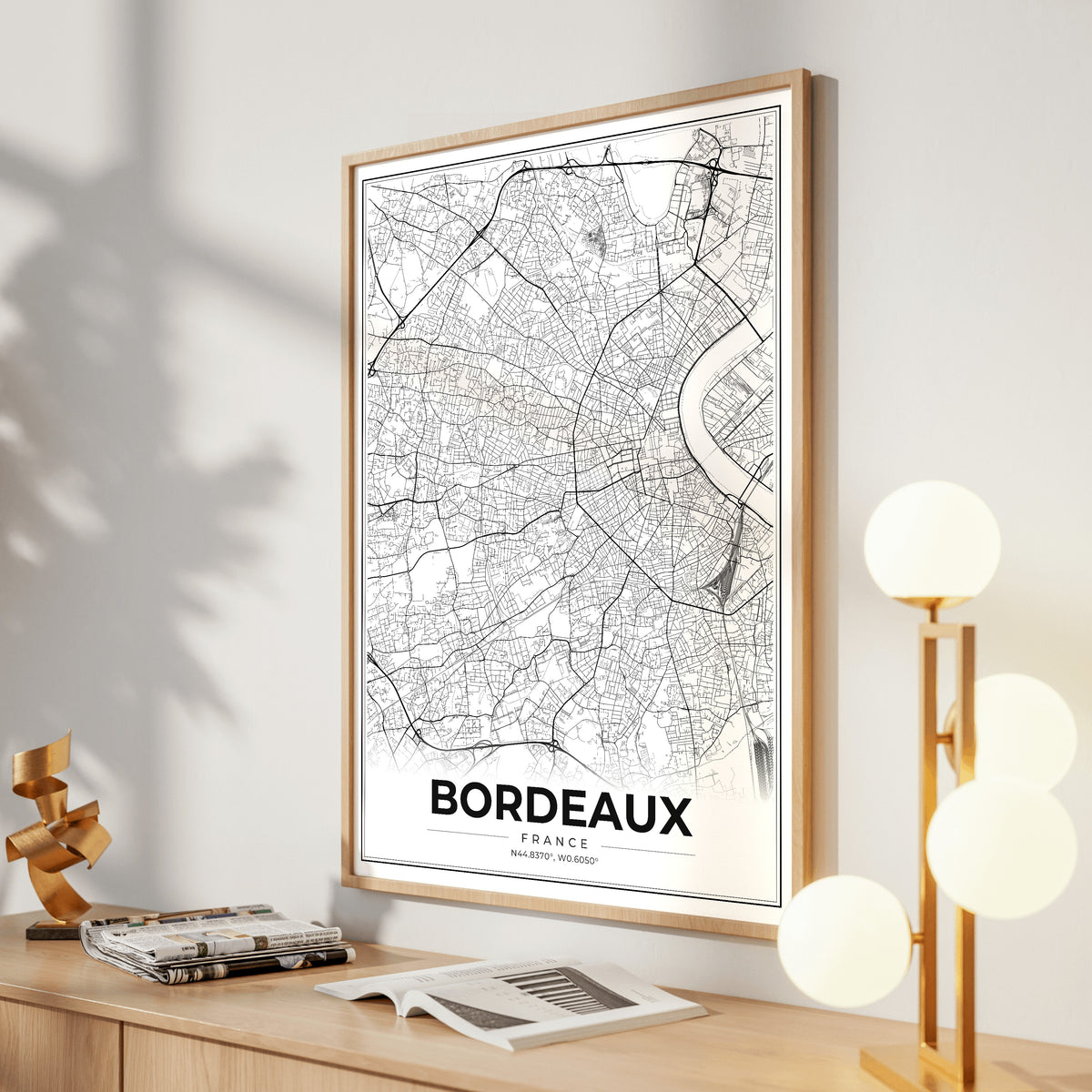 Bordeaux Modern Map Poster