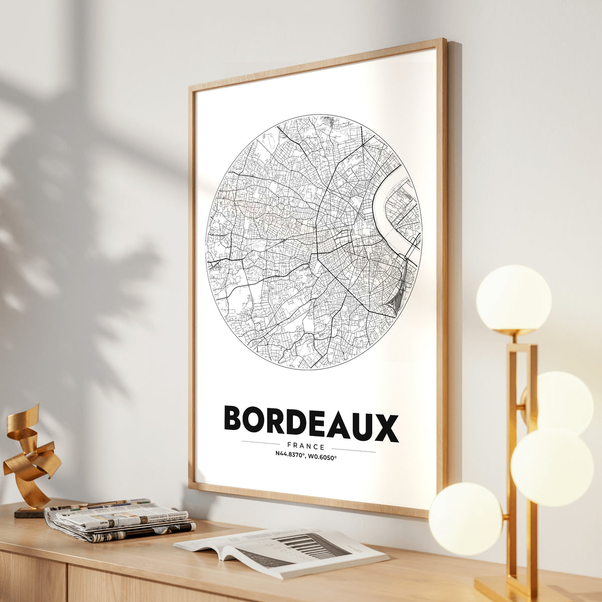 Bordeaux Spot Map Poster