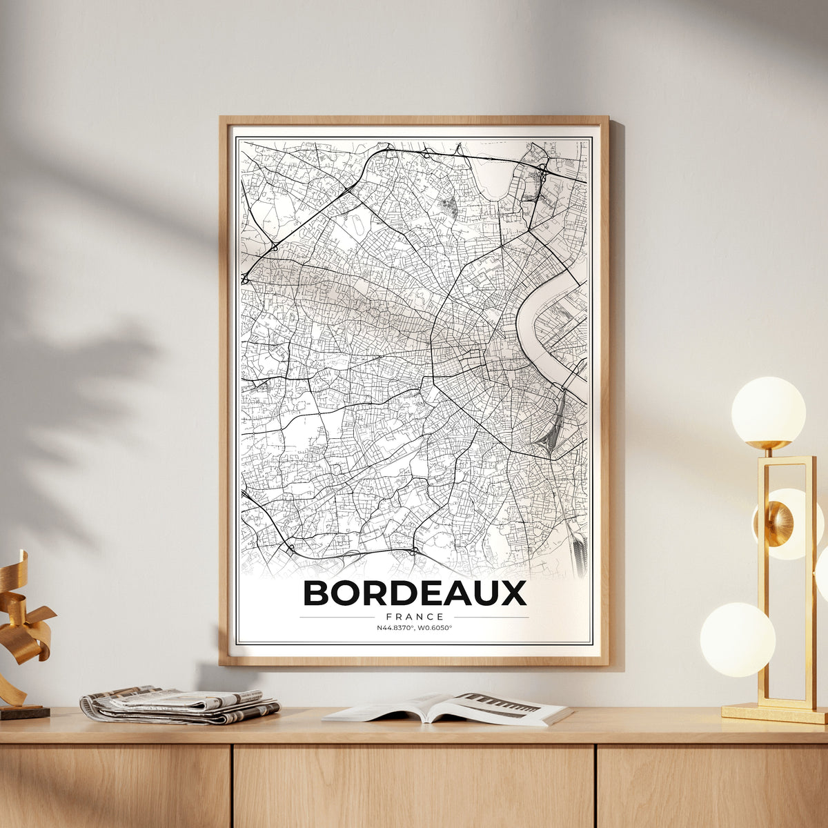 Bordeaux Modern Map Poster