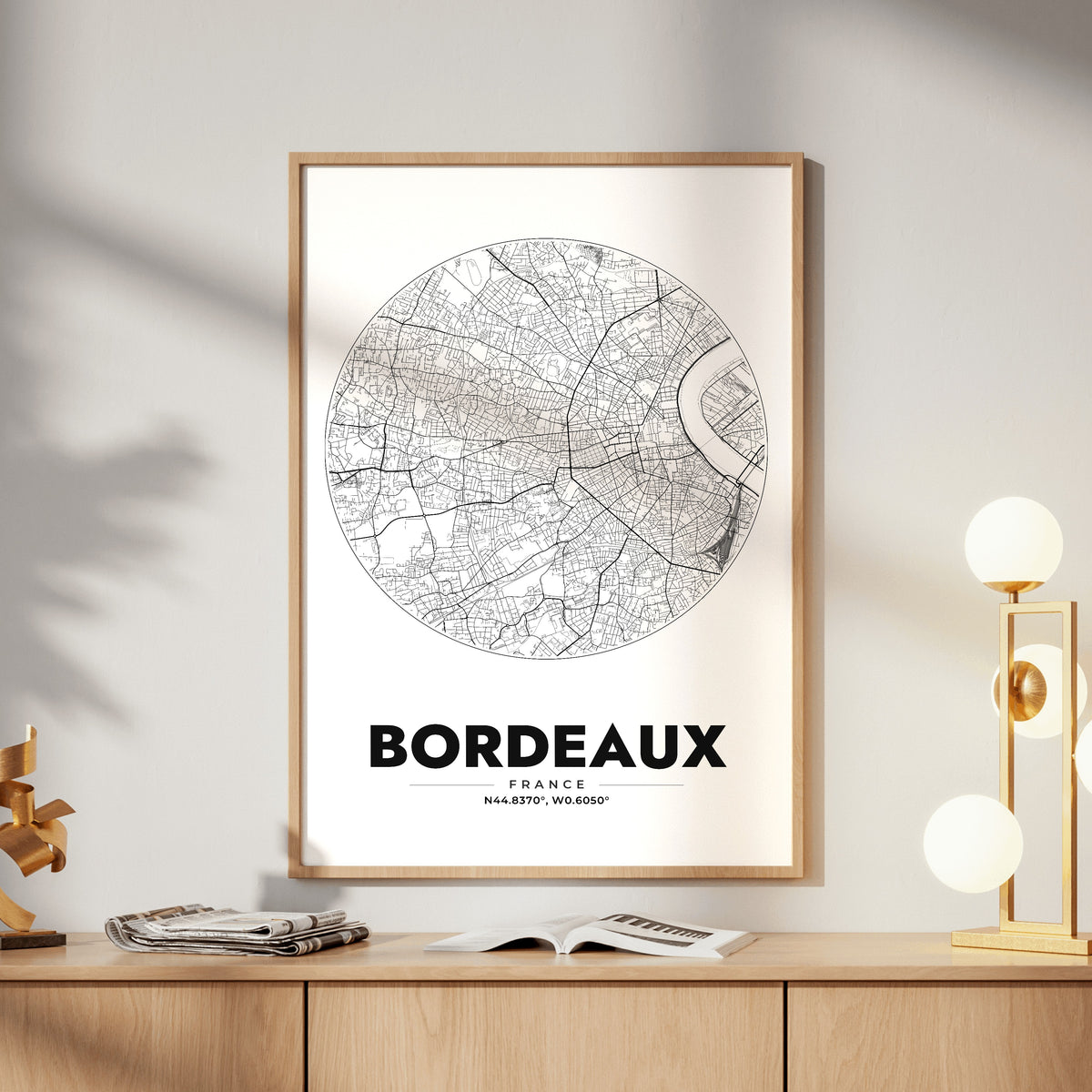 Bordeaux Spot Map Poster
