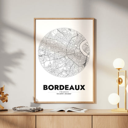 Bordeaux Spot Map Poster