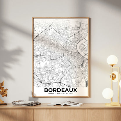 Bordeaux Elegant Map Poster